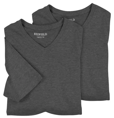 Produktbild von Redfield 2er-Pack Übergröße T-Shirt anthra V-Neck