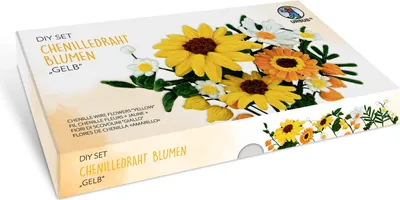 Produktbild von URSUS DIY Set Chenilledraht Blumen  "GELB"