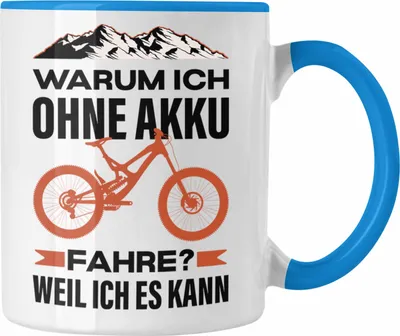 Produktbild von Trendation - Fahrradfahrer Geschenk Tasse mit Spruch Rennrad Mountainbike Geschenkidee Radfahrer Lustig (Blau)