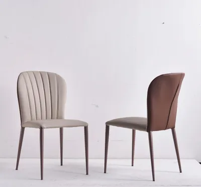 Obrázek produktu pro Beige jídelní židle, jídelní nábytek, designové židle z umělé kůže
