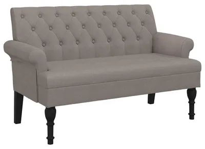 Immagine prodotto di Panchina con schienale vidaXL, color taupe, 120x62x75,5 cm, tessuto