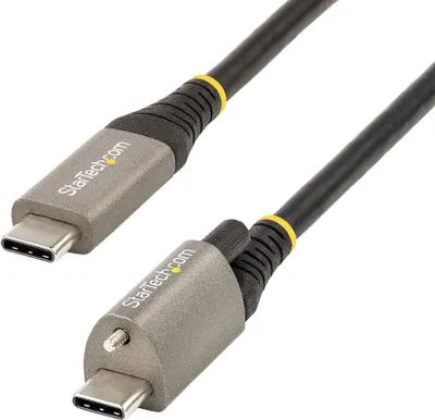 Produktbild von StarTech.com 1m USB-C Kabel mit Oberseite Schraubensicherung 10Gbit/s - USB 3.1/3.2 Gen 2 Typ-C Kabel - 100W (5A)