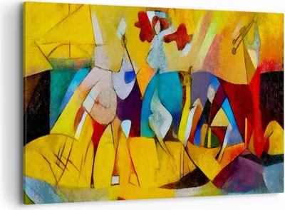 Produktbild von Bild auf Leinwand - Leinwandbild - Abstraktion modern - 120x80cm - Wand Bild - Wanddeko - Leinwanddruck - Bilder - Kunstdruck - Wanddekoration - Leinwand bilder - Wandkunst - AA120x80-3455