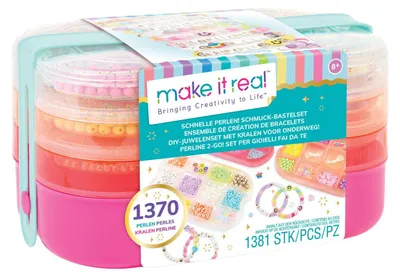 Produktbild von Spectron Schmuckkoffer Perlen Set - 1370 Perlen für Kinder