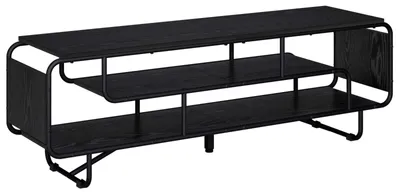 Image de vidaXL Support TV 140 x 36 x 45 cm, noir, imitation chêne, bois composite