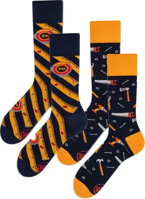 Produktbild von MANY MORNINGS Doppelpack Socken Uni Verschiedene Motive, Größe: Socken:35-38, Farbe:The Handyman