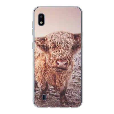 Produktbild von MuchoWow® Handyhülle Schutzhülle Hülle für Samsung Galaxy A10 Schottische Hochlandbewohner - Licht - Himmel - Natur Silikon Softcase Handy Hülle - Schutzhülle