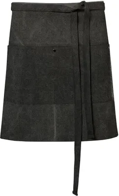 Produktbild von Twill Vorbinder, prewashed, mit Tasche, B 80 x L 45 cm, schwarz : schwarz : 65% Polyester 35% Baumwolle 330 g/m²