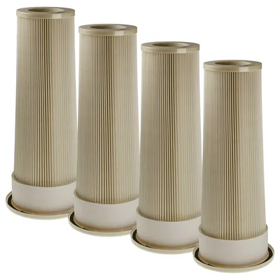 Produktbild von vhbw 4x Feinfilter kompatibel mit Dustcontrol DC 3800, 3700, 3900, 3500 Staubsauger - Luftfilter Weiß, Rund