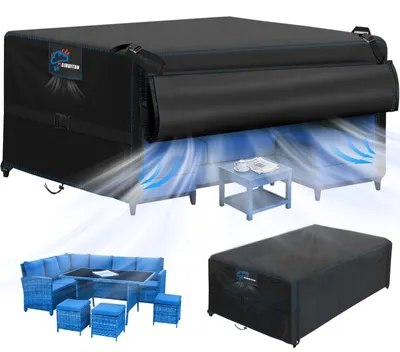 Productafbeelding van Omgoods - Tuinmeubelhoes 500D Oxford - Waterdichte Bescherming voor Tuinmeubels