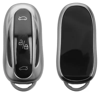 Zdjęcie produktu dla Etui na kluczyki kwmobile do Tesli Model X – etui na kluczyki samochodowe z silikonu TPU – czarne etui ochronne na kluczyki