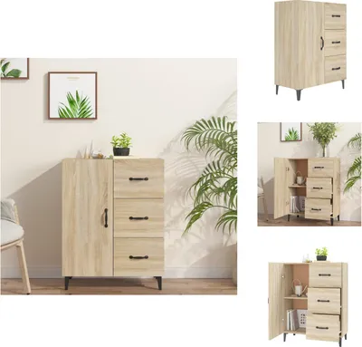 Zdjęcie produktu dla vidaXL Kredens dąb sonoma 69,5x34x90 cm materiał drewnopochodny - Kredensy