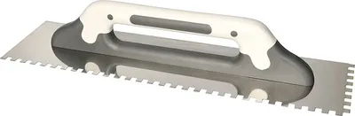 Produktbild von KOTARBAU® Edelstahl Reibbrett 480x130 mm Zahnspachtel Zahnspachtel 8x8mm für Kleber Spachtelmasse Putz Zahnkelle