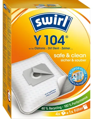 Obrázek produktu pro Swirl Y 104, Prachový sáček, Bílá, 4 kusů