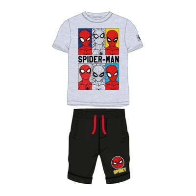 Produktbild von Spider-Man Kurz-Bekleidungsset für Jungen | Shirt & Hose grau/schwarz,128