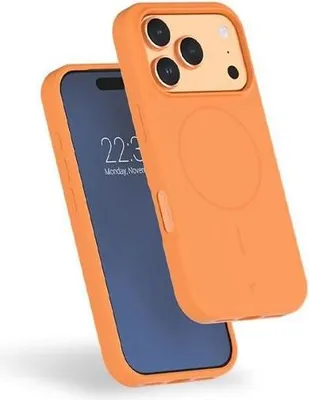 Zdjęcie produktu dla Etui MagSafe iPhone 17 Pro Max, Wzmocniony Silikon, Pomarańczowy, Kompatybilne z MagSafe