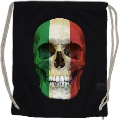 Produktbild von Urban Backwoods Classic Hungary Skull Flag, Turnbeutel, Farbe: Schwarz