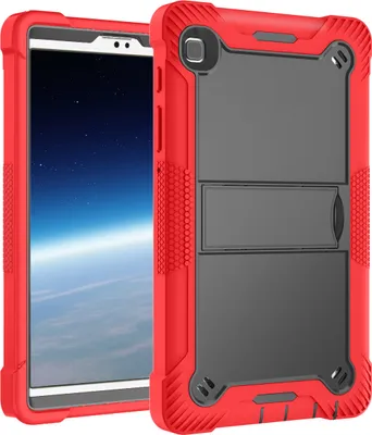 Produktbild von Schutzhülle für Samsung Galaxy Tab A7 Lite 2021, 3 Schichten mit Ständer Strapazierfähig Hülle für Galaxy Tab A7 Lite 8.7 Zoll Rot