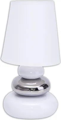 Produktbild von Näve Leuchten Tischleuchte STONEY mit E14 Tischleuchte STONEY mit E14 Tischleuchten - Keramik Tischleuchte "STONEY", Tischlampe im Retro Style, aus Keramik in weiß, 31 cm hoch, Ø 16 cm, E14-Fassung – Schnurschalter