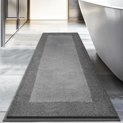 Image de Tapis de bain 60 x 150 cm, antidérapant, lavable, pour la douche, la baignoire et le sol