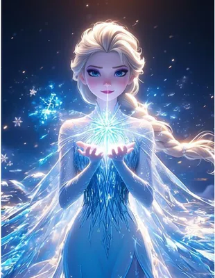 Produktbild von Malen nach Zahlen Disney Eisberg Elsa Gemälde 40x50 cm
