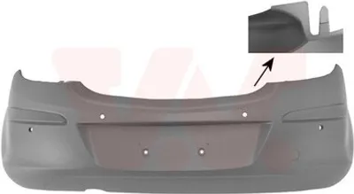 Produktbild von VAN WEZEL Heckstoßstange Stoßfänger Hinten für OPEL Corsa D Schrägheck (S07) Corsa D Kastenwagen (S07)