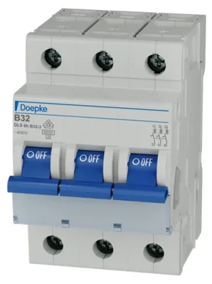 Image de DOEPKE Interrupteur LS B32A DLS-6H-B32-3-6-KA 6kA 3 pôles 400V caractéristique B DLS-6H-B32-3-6-KA (09914116)