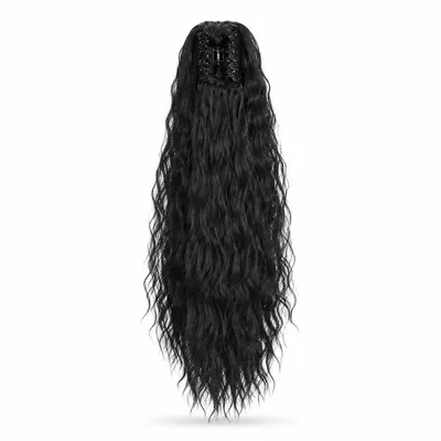 Zdjęcie produktu dla Czarne, kręcone przedłużanie włosów – CURLYTAIL