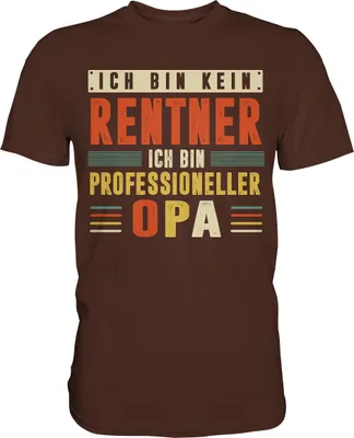 Produktbild von Professioneller Opa Ruhestand Geschenk Rentner T-Shirt – Brown / L