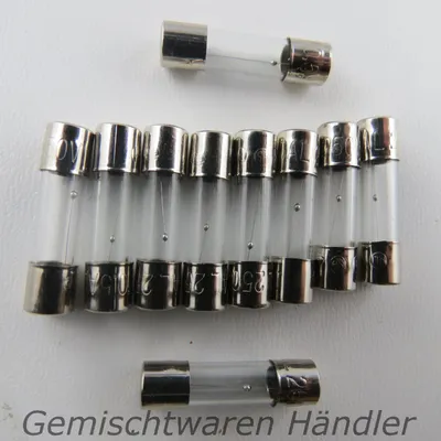 Zdjęcie produktu dla 10 szt. bezpieczników precyzyjnych 5 A, szklanych, o powolnym działaniu, 20 mm, 1, 2, 3,15, 4, 5, 8, 10 A