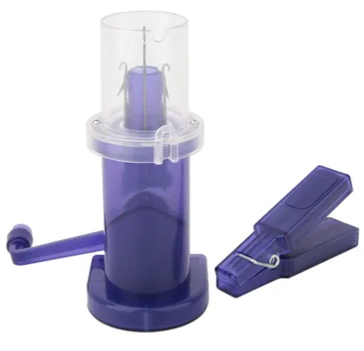 Imagen del producto de Máquina de tejer cordones manual, compacta, ideal para pulseras, proyectos de manualidades y tejido artesanal