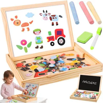 Obrázok produktu pre Magnetická obojstranná vzdelávacia tabuľa, 108 dielikov