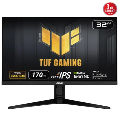 Obrázok produktu pre ASUS TUF Gaming VG32AQL1A, 80 cm (31.5"), 2560 x 1440 px, Wide Quad HD, LED, 1 ms, Čierna