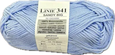 Produktbild von Online Garne Sandy Big 341 100% Baumwolle 50g/70m,dicke Baumwolle z. Stricken u. Häkeln 22
