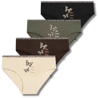 Immagine prodotto di Intimo per bambine - Intimo per bambini taglia 164 - Slip per bambine, confezione da 4 - Slip in cotone per bambini