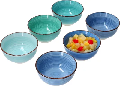 Produktbild von Blue 6er Set Snack- & Dip-Schälchen Ø12cm 200ml blaue Dessert-Schale