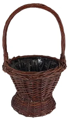 Produktbild von Korbgeflochter Blumentopf mit Folienauskleidung, Ø 39, Höhe 28 cm