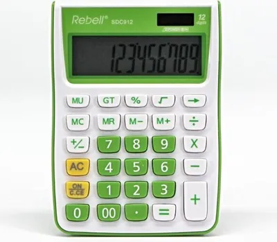 Produktbild von Rebell SDC 912 Taschenrechner - 12-stellige Anzeige / grün