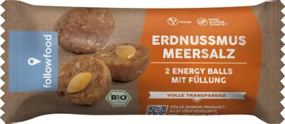 Obrázek produktu pro Energetické kuličky s náplní - arašídové máslo s mořskou solí 40g