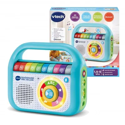 Zdjęcie produktu dla VTech - Odtwarzacz muzyczny, nagrywanie, śpiewanie i taniec, radio dziecięce Bluetooth, dyktafon, +1,5 roku, wersja ESP VTECH