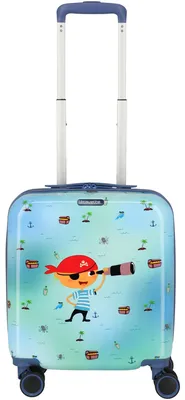 Productafbeelding van travelite Minimover Kidstrolley 4W Pirat blauw 44cm