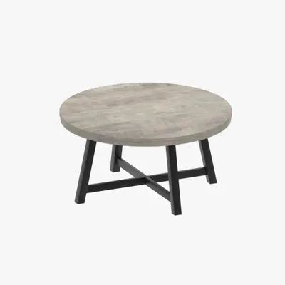 Image de Table basse, design industriel, structure robuste, gris
