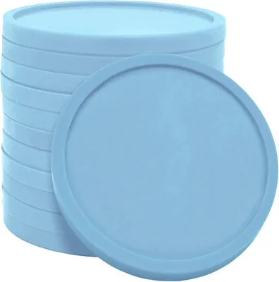 Image de Jetons de buvette en plastique recyclé CombiCraft bleu pastel - Ø29 mm - 500 pièces