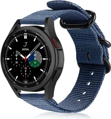 Produktbild von Strap-it Samsung Galaxy Watch 4 Classic 42mm Nylon-Schnallenband (Blau)