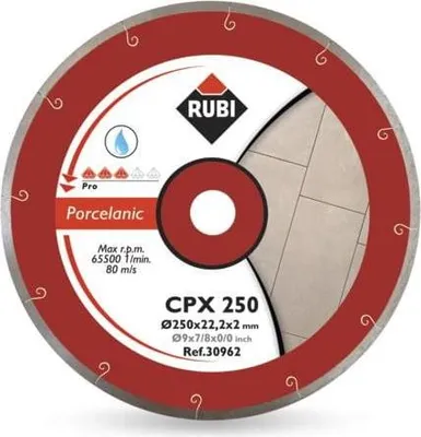 Produktbild von RUBI CPX DIAMANTSCHEIBE 250 x 25,4 mm PRO, FÜR PORZELLANFLIESEN