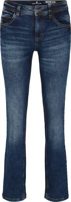 A pair of blue denim jeans.