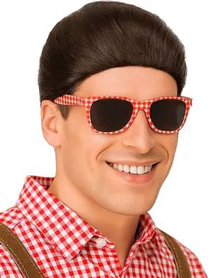 Produktbild von karierte Sonnenbrille -Brille rot-weiß