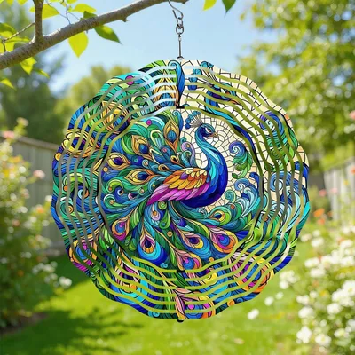 3D-Windspinner, Regenbogen, 30 cm, hängend, für Innen & Außen