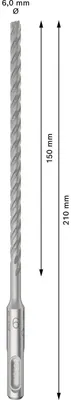 Image de Bosch PRO SDS plus-5X foret marteau 6 x 150 x 210 mm - 2608833893