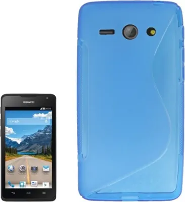 Produktbild von Handyhülle Silikon Case (S-Curve) für Handy Huawei Ascend Y530 Blau transparent